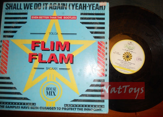 12" 33 RPM Tolga Flim Flam Balkan SHALL WE DO IT AGAIN (Italy, FLY 002) - VG/VG