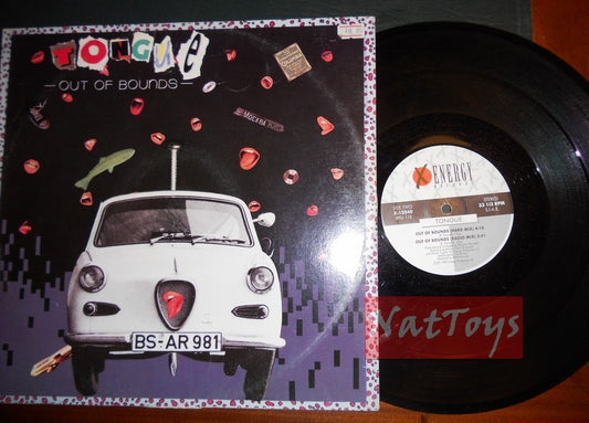 12" 33 RPM Tongue OUT OF BOUNDS (Italy 1989, X-ENERGY X-12040) - VG/VG