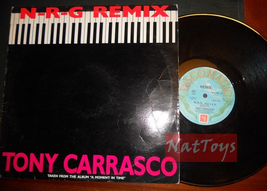 12" 33 RPM Tony Carrasco NRG REMIX (Italy 1990, DISCOMAGIC MIX 381) - VG/VG
