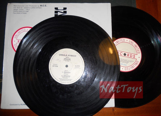 12" 33 TR/MIN Ursula Hybsch ORGASM (Italie 1990 ENREGISTREMENTS ILLIMITÉS MCE 161090) VG/EX