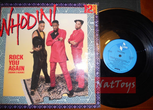 12" 33 RPM Whodini ROCK YOU AGAIN (USA 1987, JIVE JD1-9608) - NM/NM
