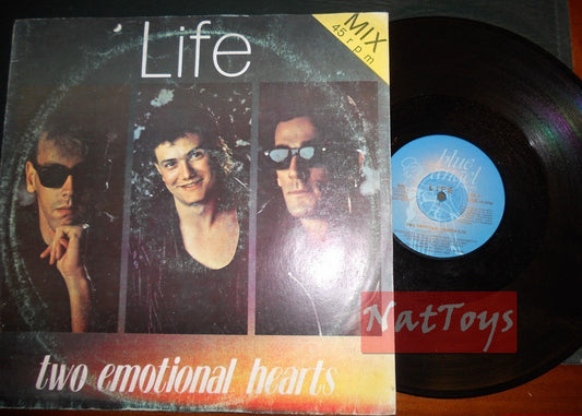 12" 33 Life DEUX COEURS ÉMOTIONNELS/QU'AI-JE À FAIRE AVEC MA VIE ? 1986 VG/EX