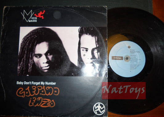 12" 33 Milli Vanilli BABY N'OUBLIEZ PAS MON NUMÉRO (UK 1988, COOLX 178) - VG/VG