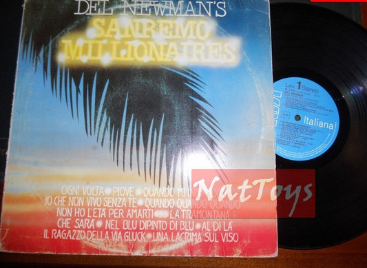12" LP 33 GIRI Del Newman DEL NEWMAN'S SANREMO MILLIONAIRES Italie 1982 RCA VG/VG