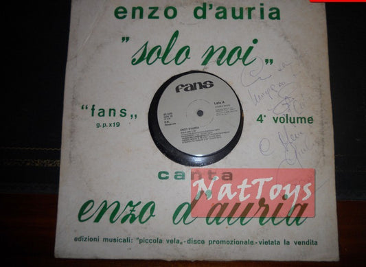 12" LP 33 RPM Enzo D'Auria SOLO NOI (Italie 1985, Fans GPX 19) [promo] - VG/VG