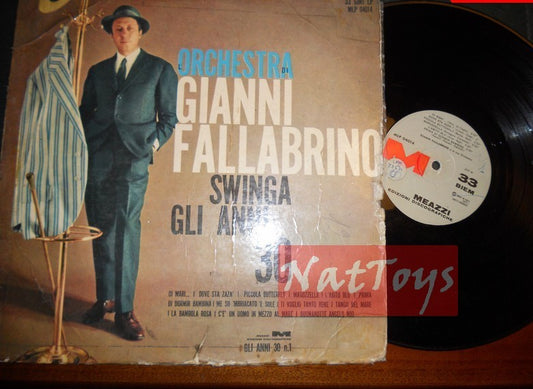 12" LP 33 RPM Gianni Fallabrino et son Orch. SWINGA LES ANNÉES 30 1962 VG/VG
