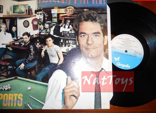 12" LP 33 GIRI Huey Lewis &amp; The News SPORTS (Italie 1984, Chrysalis) - EX/NM