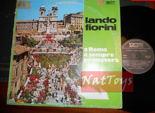 12" LP 33 RPM Lando Fiorini C'EST TOUJOURS LE PRINTEMPS À ROME Italie 1975 Vedette VG/EX