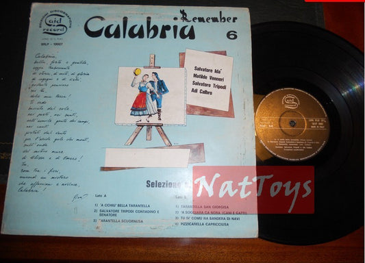 12" LP 33 GIRI Salvatore Tripodi REMEMBER CALABRIA 6 (Italie, dit disque) VG/EX