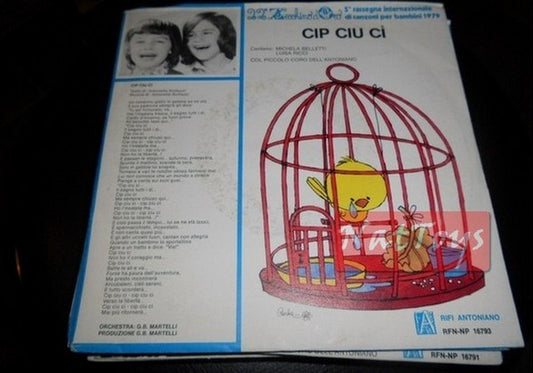 7" 45 GIRI 22 Zecchino d'Oro CIP CIU CI/TERRA MIA (Italy 1979) - NM/NM