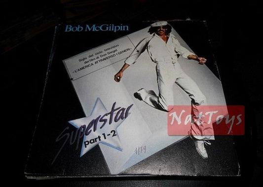 7" 45 GIRI Bob McGilpin SUPERSTAR (part 1-part 2) 1978 NM/NM col.sonora