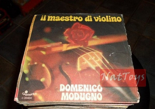 7" 45 RPM Domenico Modugno LE MAÎTRE DU VIOLON/DIMANCHE - Col. son VG/VG.