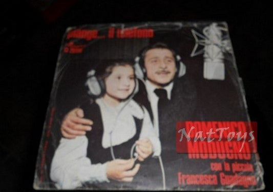 7" 45 RPM Domenico Modugno CRYING THE PHONE (LE TELEPHONE PLEURE)/L'AVENTURE