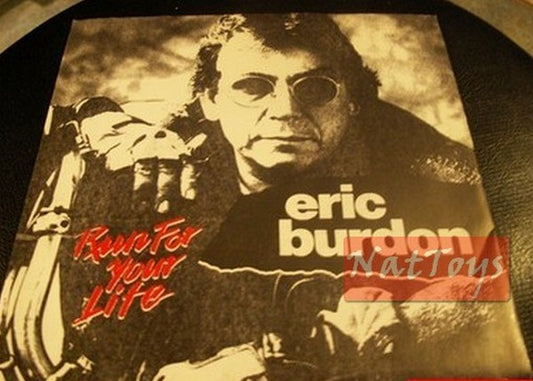 7" 45 GIRI Eric Burdon RUN FOR YOUR LIFE/NEW ORLEANS RAP (Italy 1988) - NM/NM