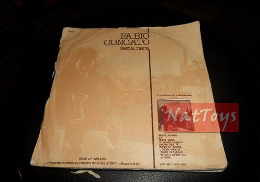 7" 45 RPM Fabio Concato A DEAN MARTIN/FESTA NERA (Italie 1977, H 6027) - VG/EX