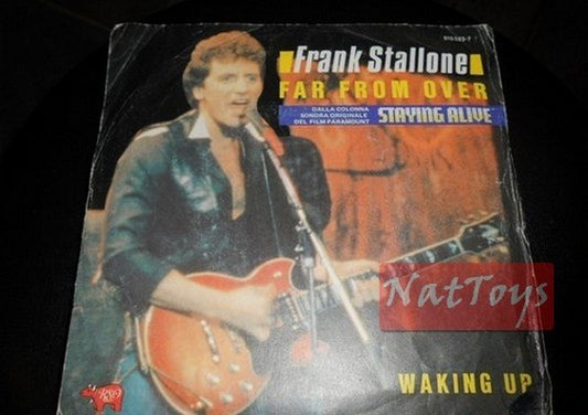 7" 45 GIRI Frank Stallone FAR FROM OVER/WAKING UP 1983 - VG/VG colonna sonora