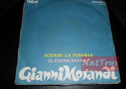 7" 45 GIRI Gianni Morandi SCENDE LA PIOGGIA/IL CIGNO BIANCO (1968, RCA) EX/VG