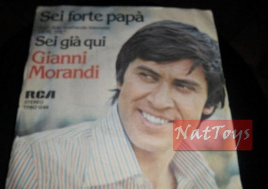 7" 45 GIRI Gianni Morandi SEI FORTE PAPA'/SEI GIA' QUI 1976 VG/VG colonna sonora