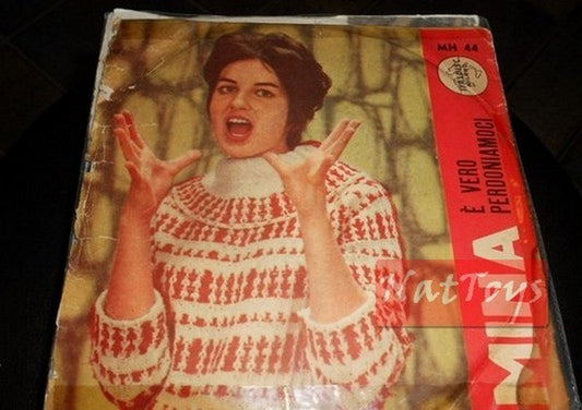 7" 45 GIRI Mina E' VERO/PERDONIAMOCI (Italy 1960, ITALDISC MH-44) - VG/VG