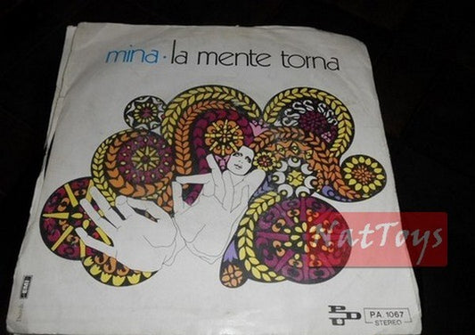 7" 45 GIRI Mina UOMO/LA MENTE TORNA (Italy 1971, PDU P.A. 1067) - EX/EX