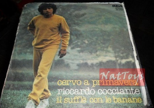 7" 45 GIRI Riccardo Cocciante CERVO A PRIMAVERA/IL SUFFLE' CON LE BANANE 1980