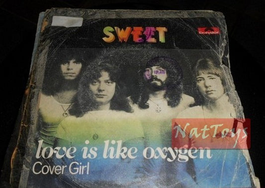 7" 45 TR/MIN Sweet LOVE IS LIKE OXYGEN/COVER GIRL (1978, POLYDOR 2001 757) - G/VG