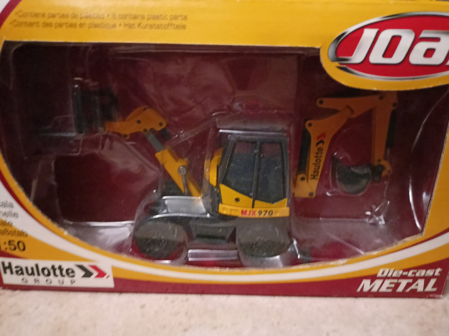 Joal JL0216 Escavatore Benna HAULOTTE MJX 970 1:50 Mezzi Lavoro Die Cast Model