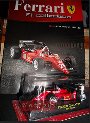 Ferrari F1 Collection 126 C4 1984 Arnoux Modellino + fas. Fabbri DIE CAST 1:43 compatibile con