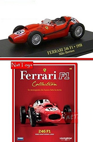 EDICOLA Ferrari F1 246 1958 Hawthorn MODELLINO Die Cast 1:43 Model Scale + fascicolo 40 Compatibile con