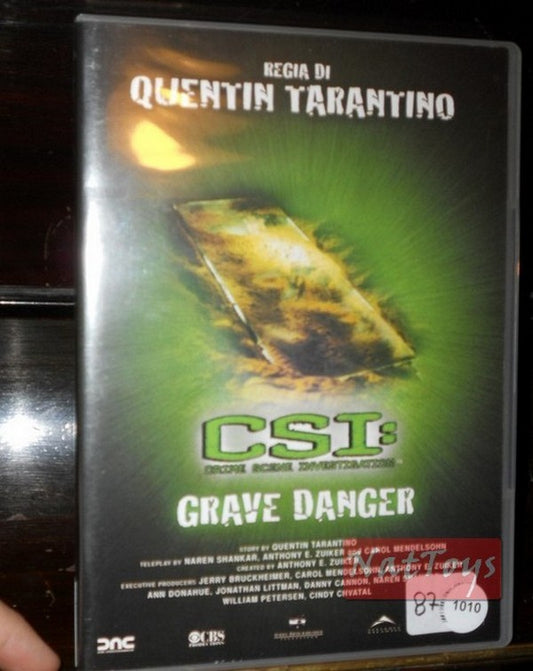 CSI : GRAVE DANGER di Quentin Tarantino Film DVD Originale Video