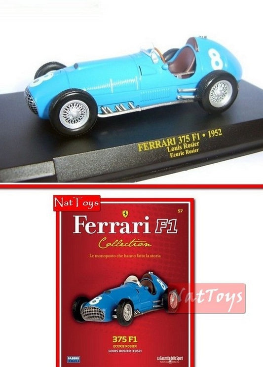 EDITORIA Modellino Ferrari F1 375 1952 Rosier DIE CAST 1:43  SCALE + fascicolo 57