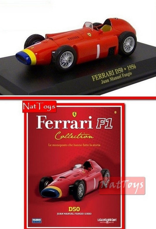 EDITORIA Modellino Ferrari F1 D50 1956 Fangio DIE CAST 1:43  + fascicolo 8