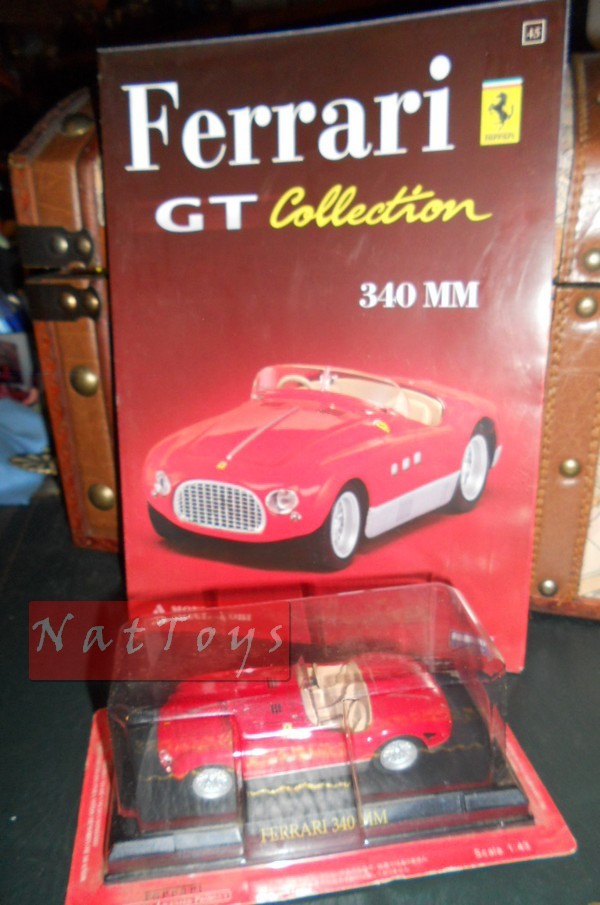 EDITORIA Modellino Ferrari GT Collection 340 MM Red +BOX +fas.45 DIE CAST 1:43