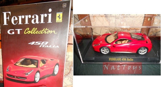 EDITORIA Modellino Ferrari GT Collection 458 Italia Rare +BOX+fas.49 DIE CAST 1:43