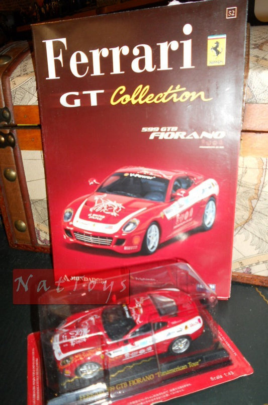 EDITORIA Modellino Ferrari GT Collection 599 GTB Fiorano Panamerican Tour +fas.52 DIE CAST 1:43