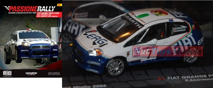 Editoria Modellino Fiat Grande Punto S2000 2006 Andreucci Andreussi  +fas 1:43 Passione Rally