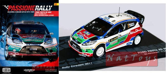 Editoria Modellino Ford Fiesta RS WRC 2011 Sweden Hirvonen Lehtinen Rally DIE CAST 1:43  +fas