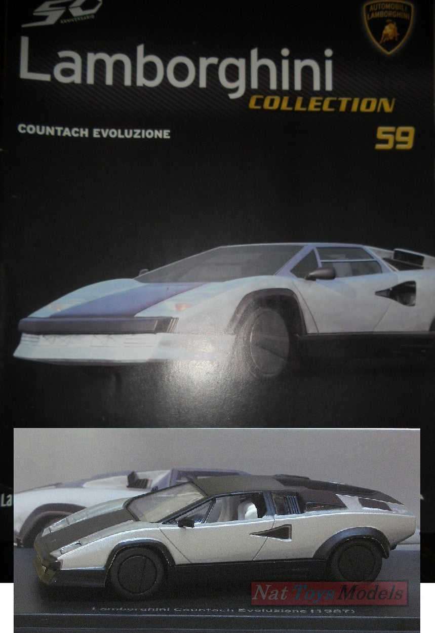 EDITORIA Modellino Lamborghini Collection 50 Anni Countach Evoluzione 1987  DIE CAST 1:43 +fas