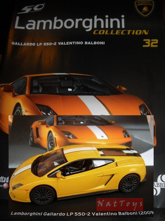 PUBLISHING Model Lamborghini Collection 50 Years Gallardo LP550-2 Valentino Balboni 2009 +fas 1:43