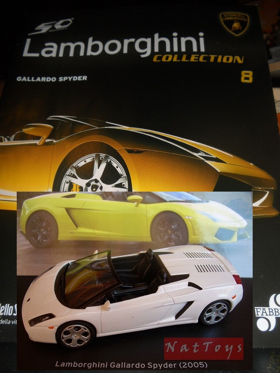 PUBLISHING Model Lamborghini Collection 50 Years Gallardo Spyder 2005 DIE CAST 1:43 +fas
