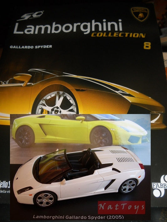 PUBLISHING Model Lamborghini Collection 50 Years Gallardo Spyder 2005 DIE CAST 1:43 +fas
