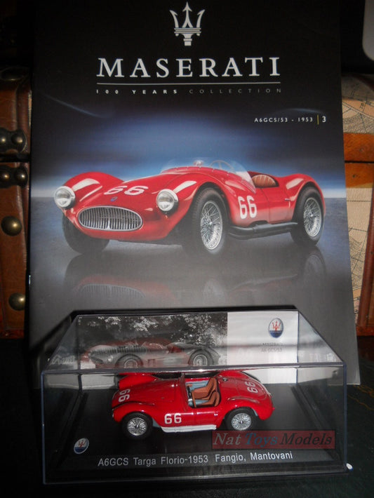 EDITORIA Modellino Maserati Collection 100 Years A6GCS 1953 Fangio +fas DIE CAST 1:43