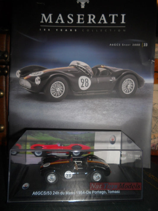 EDITORIA Modellino Maserati Collection 100 Years A6GCS Sport 2000 1954  +fas DIECAST 1:43