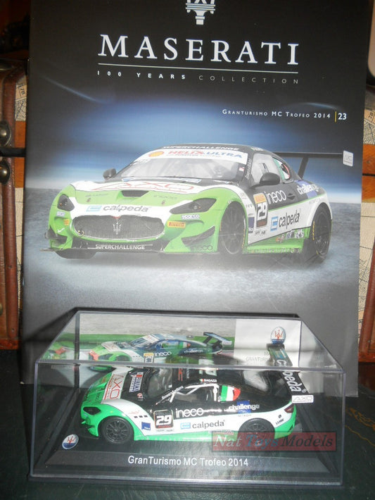 EDITORIA Modellino Maserati Collection 100 Years GranTurismo MC Trofeo 2014 +fas DIECAST 1:43