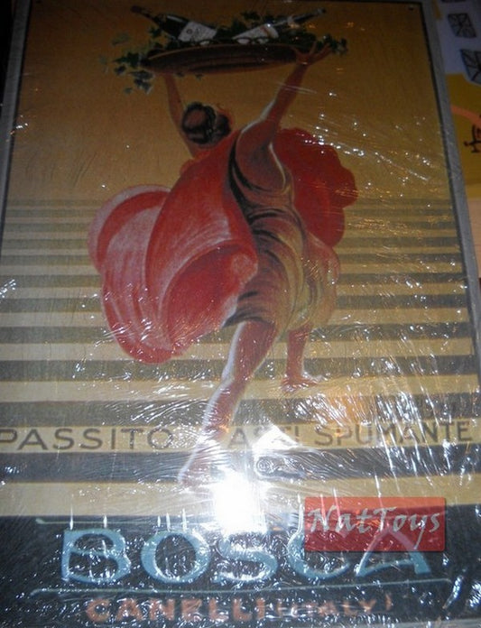 EDITORIA Modellino Targa Pubblicitaria ASTI SPUMANTE BOSCA Targhe Latta + fas 84 Hachette