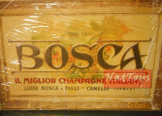 EDITORIA Modellino Targa Pubblicitaria BOSCA CHAMPAGNE +fas.18 Latta Hachette