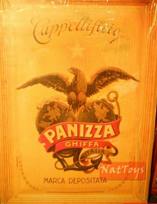 EDITORIA Modellino Targa Pubblicitaria CAPPELLIFICIO PANIZZA Targhe Pubblicitarie +fas.50 Latta