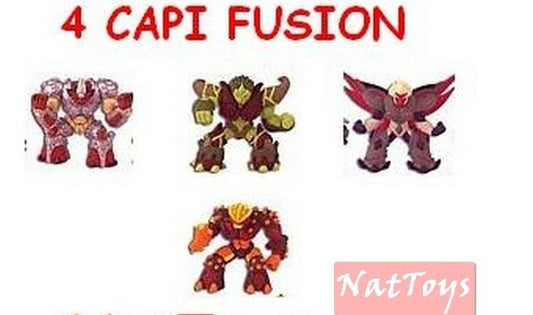 GORMITI ELEMENTAL FUSION 4 ARTICLES TERRE, AIR, MER, FORÊT + CARTE