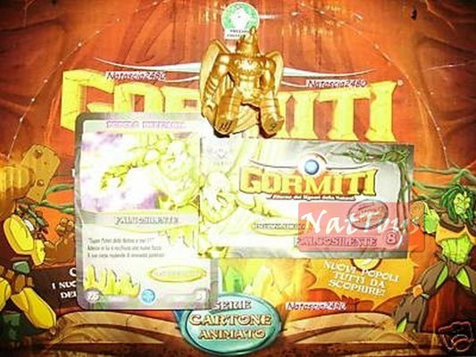 GORMITI SERIE CARTOON TV GOLD ORO FALCOSILENTE +CARD *NatToysModels