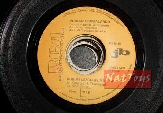 JUKE BOX 45 A. Pappalardo Non mi lasciare mai/Ron Una citt… per cantare  PROMO